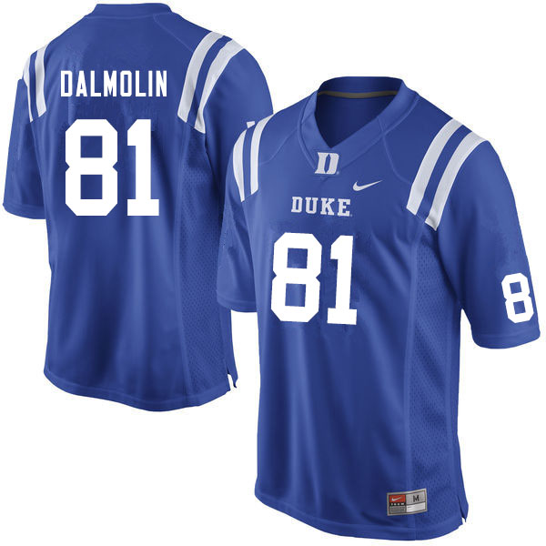 Men #81 Nicky Dalmolin Duke Blue Devils College Football Jerseys Sale-Blue